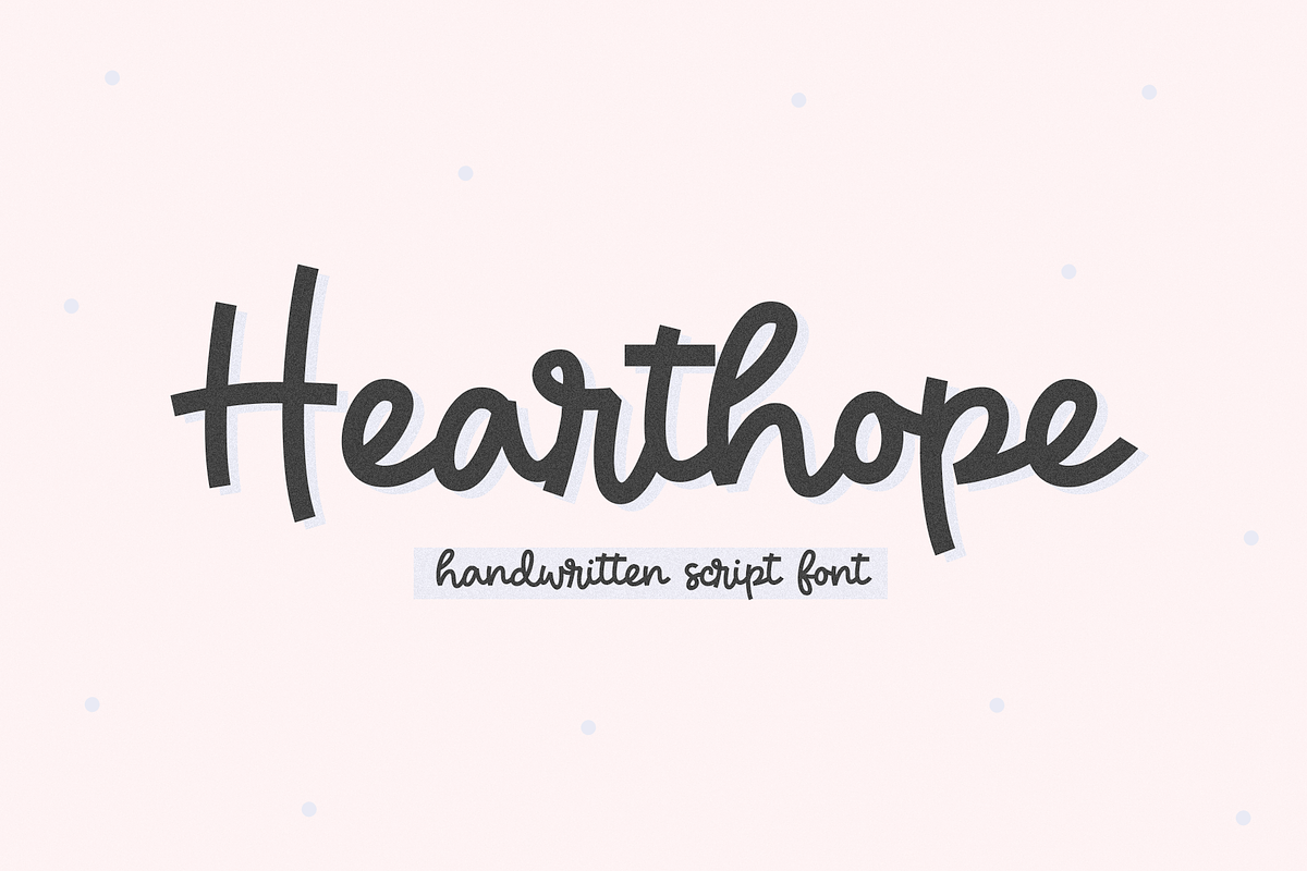 Hearthope | Handwritten Script Font, a Script Font by KA Designs (Photo 1 of 9)