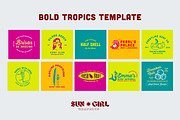 Vintage Tropical Surf Logo Templates, a Branding & Logo Template by sungirlgraphics (Thumbnail 5 of 12)