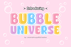 Bubble Universe - Display Font, a Font by KiddoGlyphs Studio