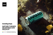Nature-Themed Beverage Can Mockup, a Cups & Container Mockup by creatsy5 (Thumbnail 1 of 5)