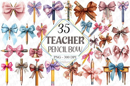 Coquette Teacher Pencil Bow