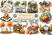 Autumn Camping Trip Clipart, an Illustration by DreamCafeArt (Thumbnail 1 of 7)