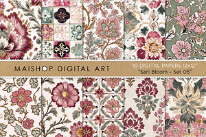 Bohemian Chic Pattern Muted Colors, a Pattern Graphic by Maishop