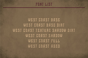 West Coast Vintage Label Typeface