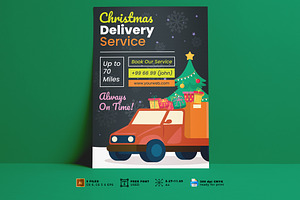 Christmas Delivery Service Flyer, a Flyer Template by PuriCreative