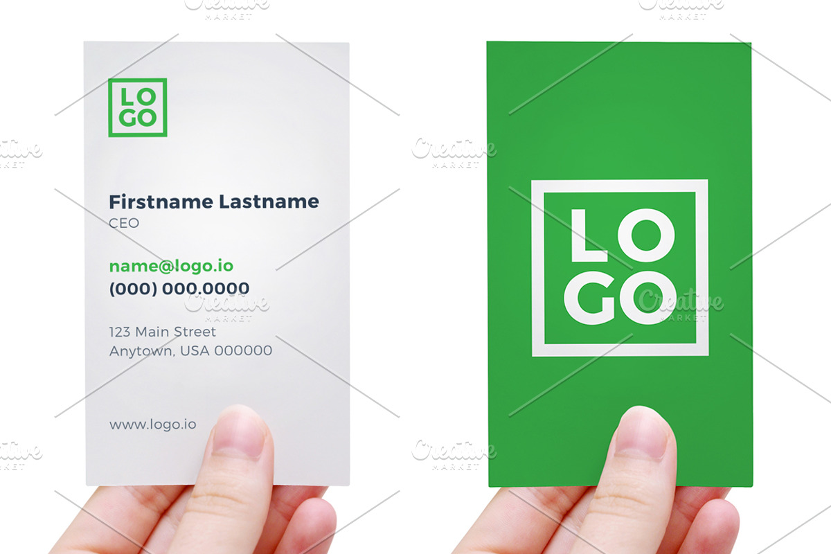 Hand Holding Business Card Template, a Print Template by Loudoun Design Co. (Photo 2 of 4)