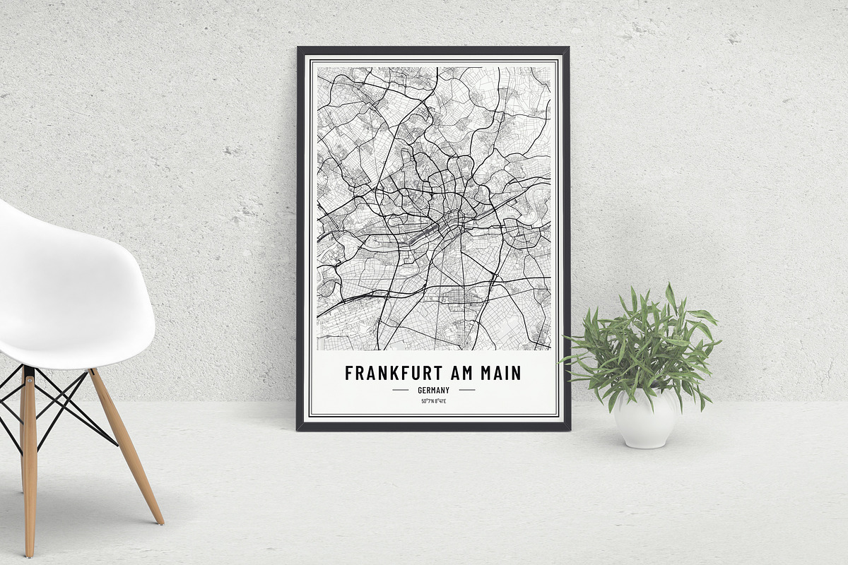 Germany City Street Maps - Print Art, an Illustration by AdrianDragne (Photo 10 of 10)