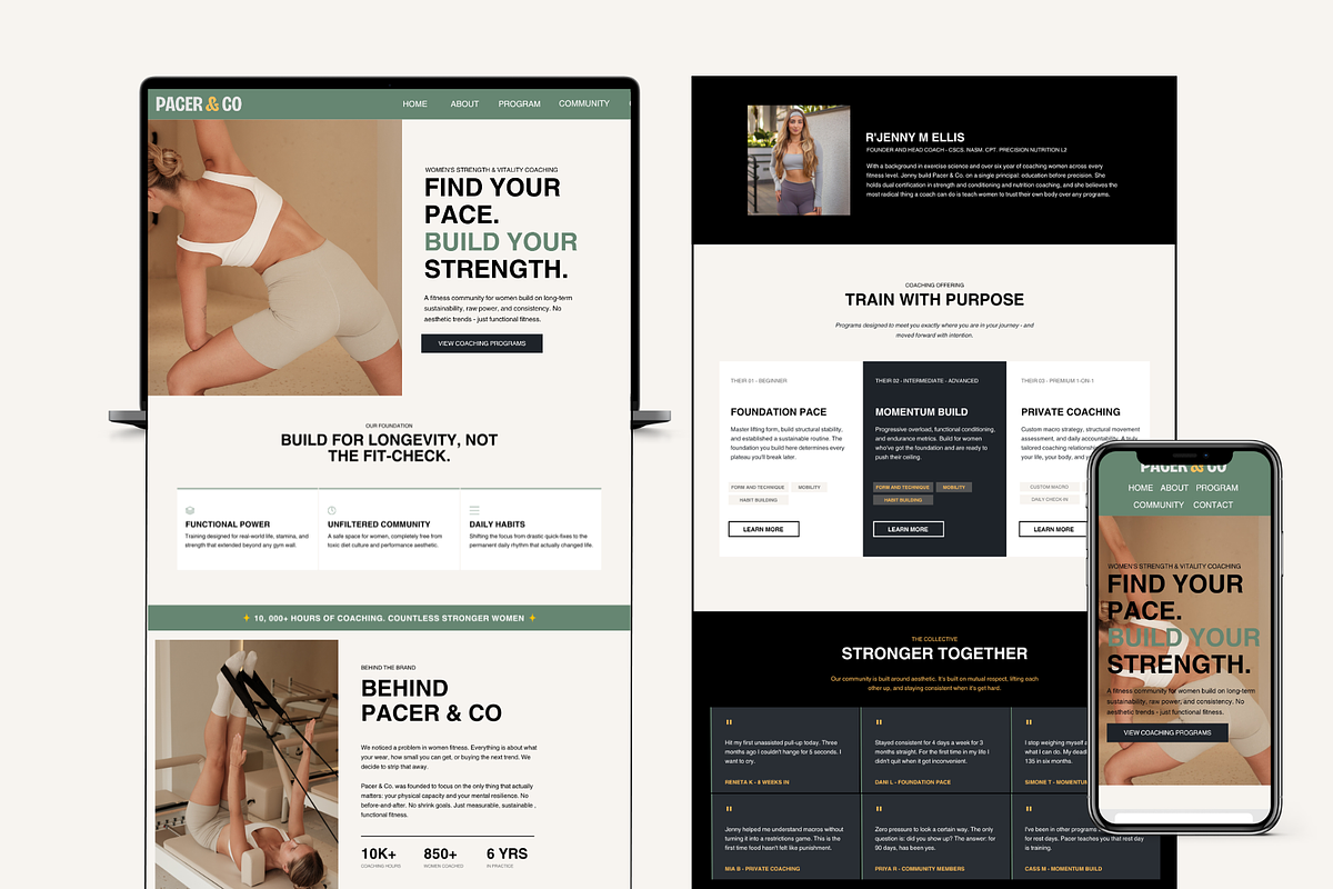 Women's Fitness Coaching Website, a Landing Page Template by thecyella.co (Photo 2 of 4)