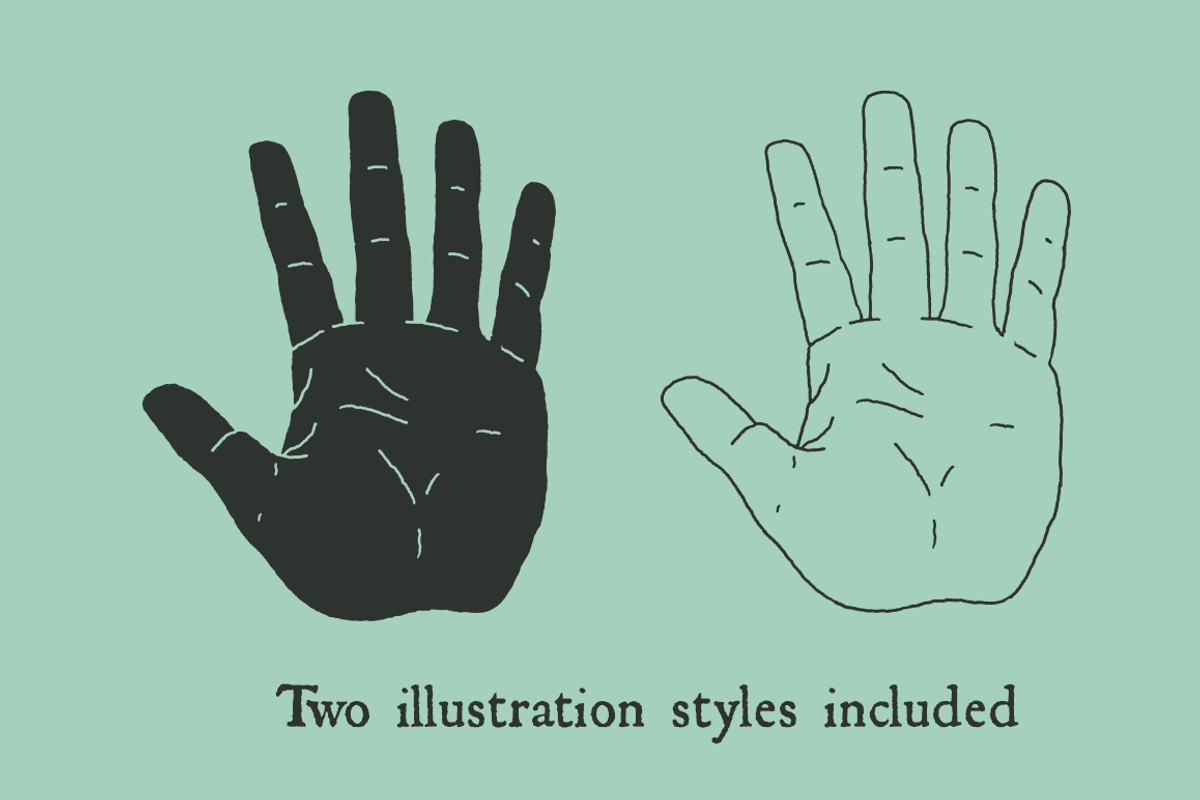 Hand Illustrated Hands and Fists, an Illustration by GhostlyPixels (Photo 2 of 4)