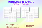 2026-2027 Minimal Planner Template, a Print Template by Adalin Shop (Thumbnail 3 of 12)