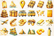 Cute Yellow Travel PNG, an Illustration by Libby Wishes (Thumbnail 2 of 5)