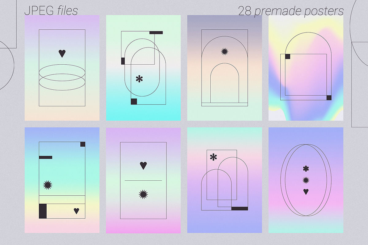 HOLOGRAPHIC Vibrant Gradient, Shapes, a Texture Graphic by Oksana Trygub (Photo 11 of 16)