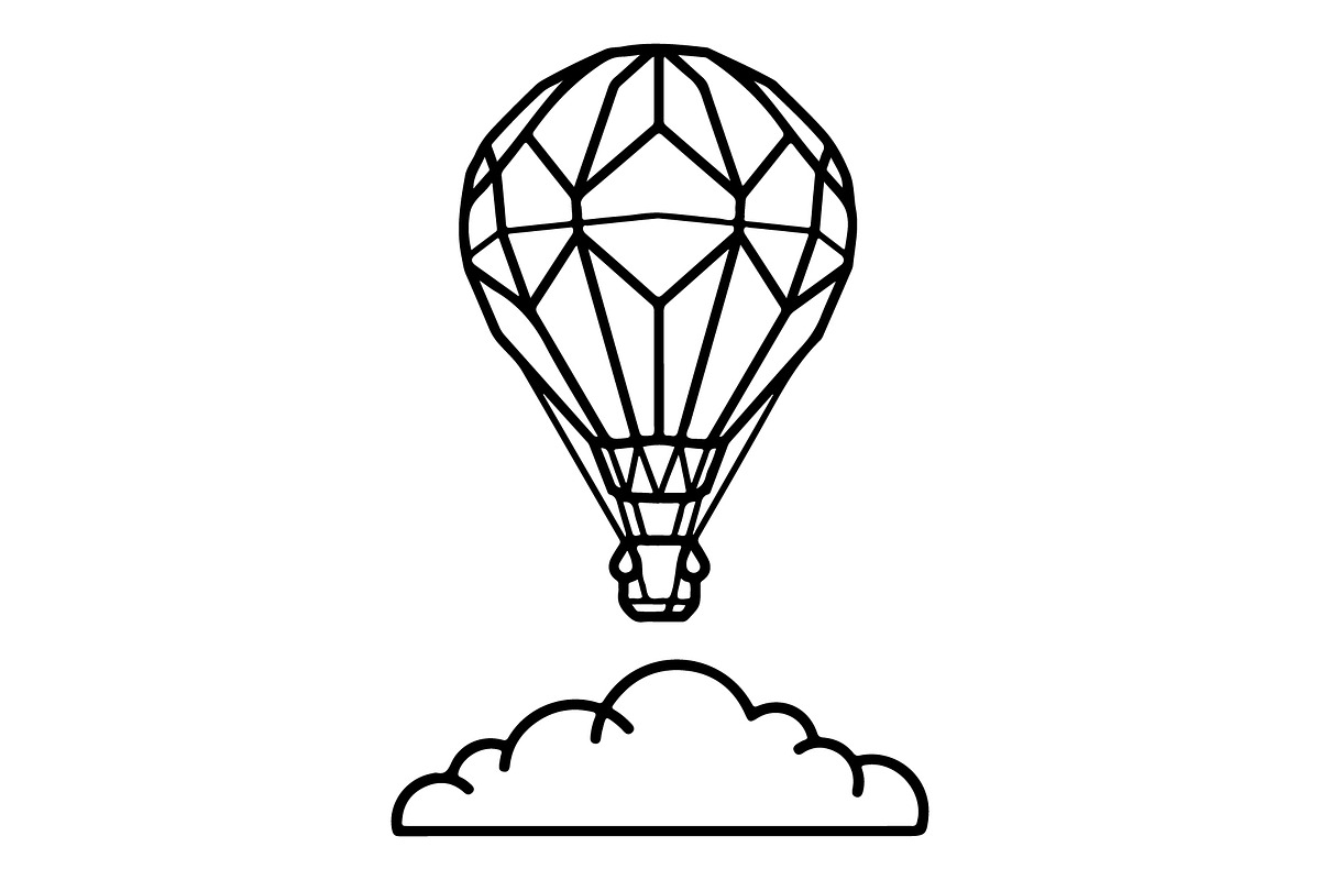 Hot Air Balloon Silhouette Bundle, an Object Illustration by Gaye Art (Photo 24 of 31)