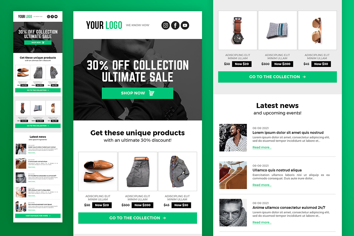 Email Newsletter for Ecommerce PSD, an Email Template by Better Be a Designer (Photo 4 of 4)