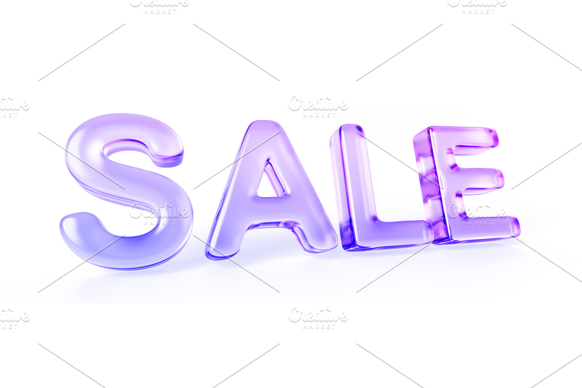 3d glass morphism holographic sale, a Finance Illustration by Marozhkastudio