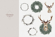 Christmas watercolor decor clipart, an Animal Illustration by Colibri Watercolor (Thumbnail 10 of 13)