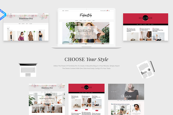 Feminine Pro WordPress Theme preview 8