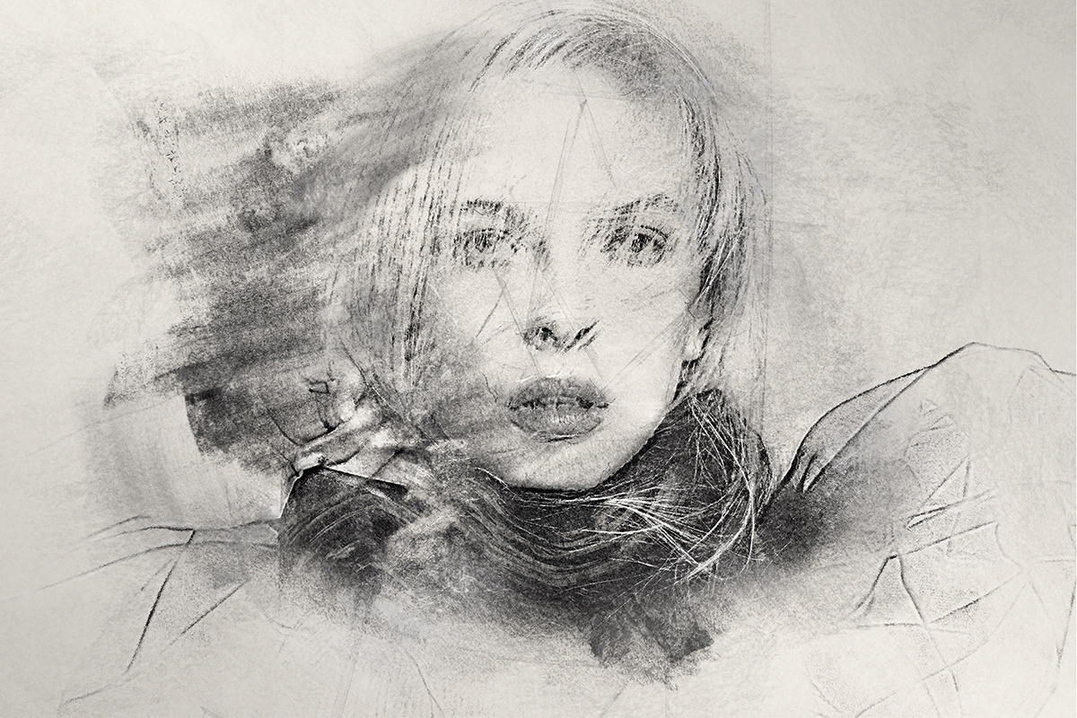 Charcoal Sketch Photoshop Action, an Action Add-On by GorynArt (Photo 9 of 18)