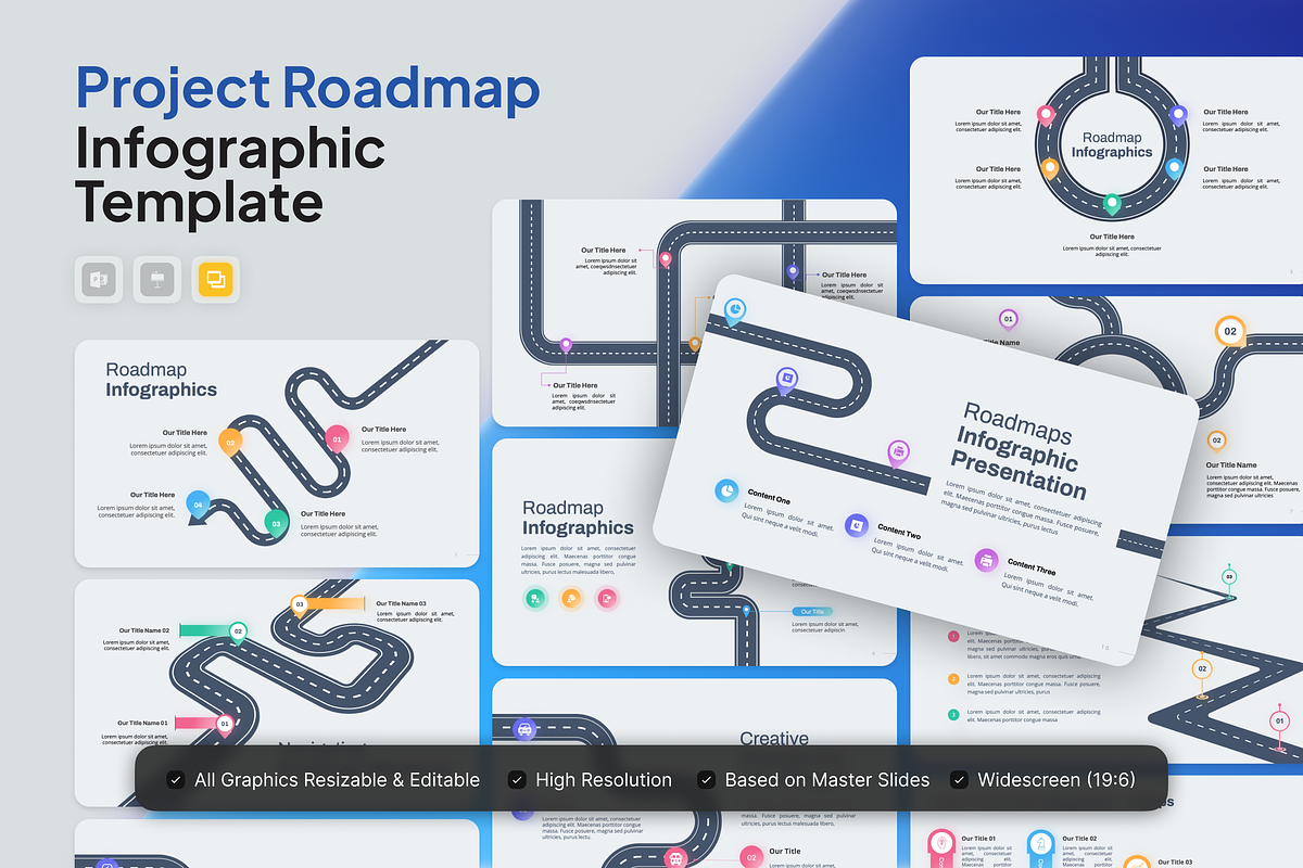 Roadmap Infographics Google Slide, a Presentation Template by Annora Studio (Photo 1 of 5)