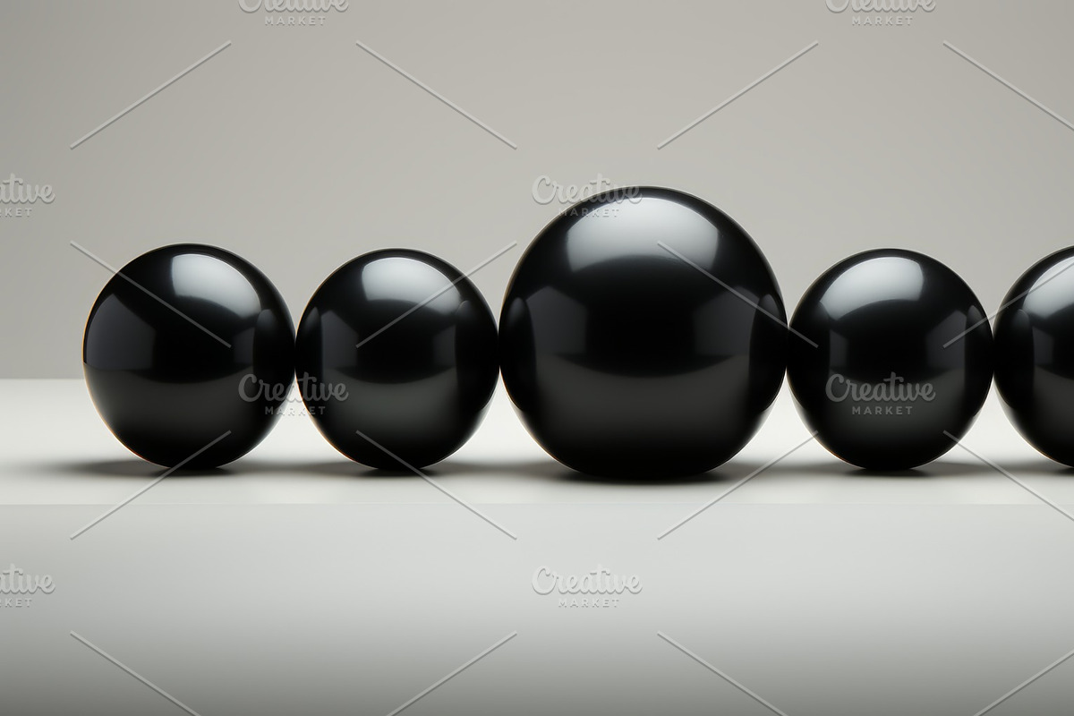 41 Black spheres illustrations, an Object Illustration by Handmadefont (Photo 40 of 41)