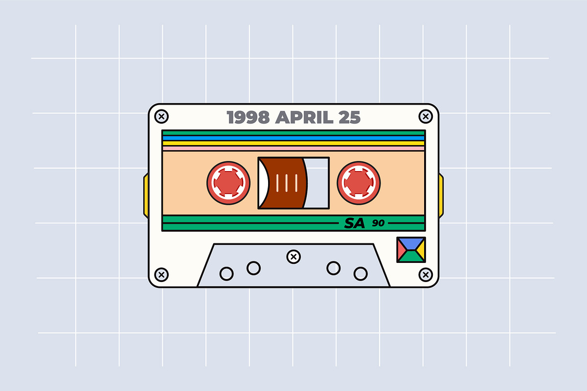4 Retro Style Tapes, an Object Graphic by katyaskrn (Photo 4 of 5)