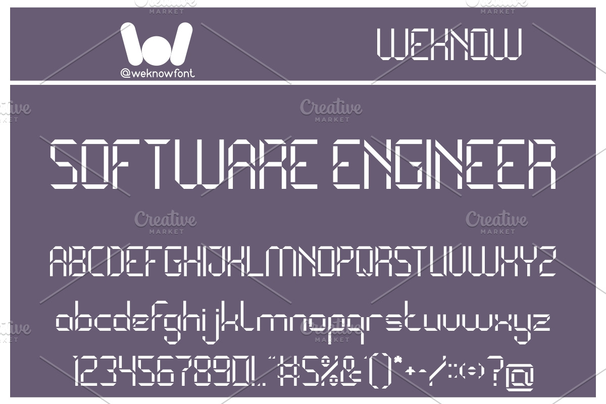 Binary Code font, a Font by weknow (Photo 3 of 4)