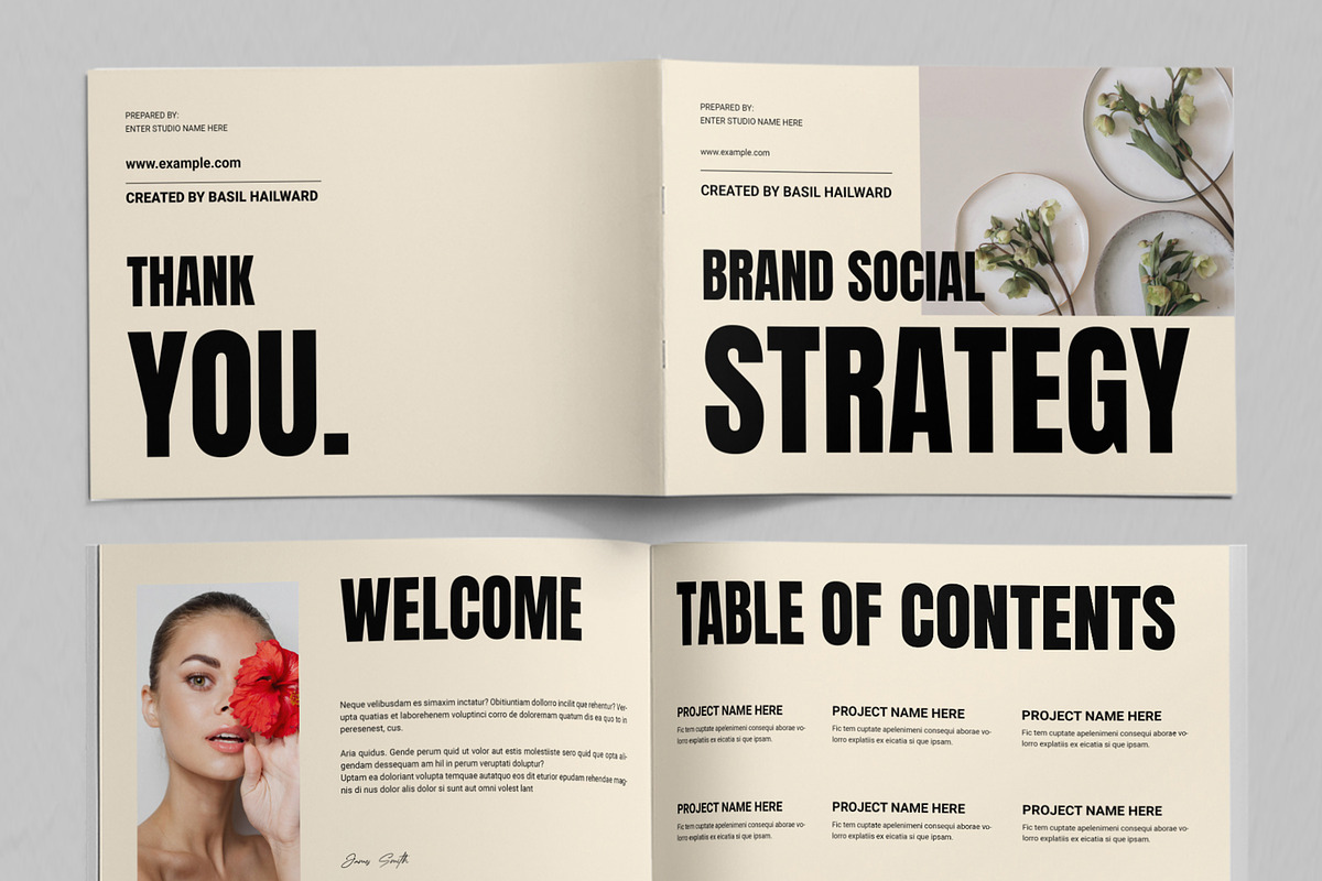 Brand Social Strategy Template, a Brochure Template by ContestDesign (Photo 2 of 5)