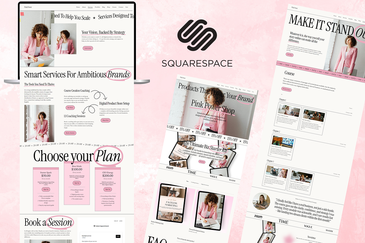 Squarespace Website for Coaches, a Squarespace Template by Sofia Designs (Photo 2 of 8)