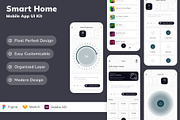 Smart Home Mobile App UI Kit, an UI Kit Template by Betush (Thumbnail 1 of 2)