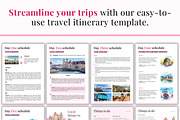Travel Itinerary Canva Template, a Magazine Template by PlannersByBee (Thumbnail 5 of 6)