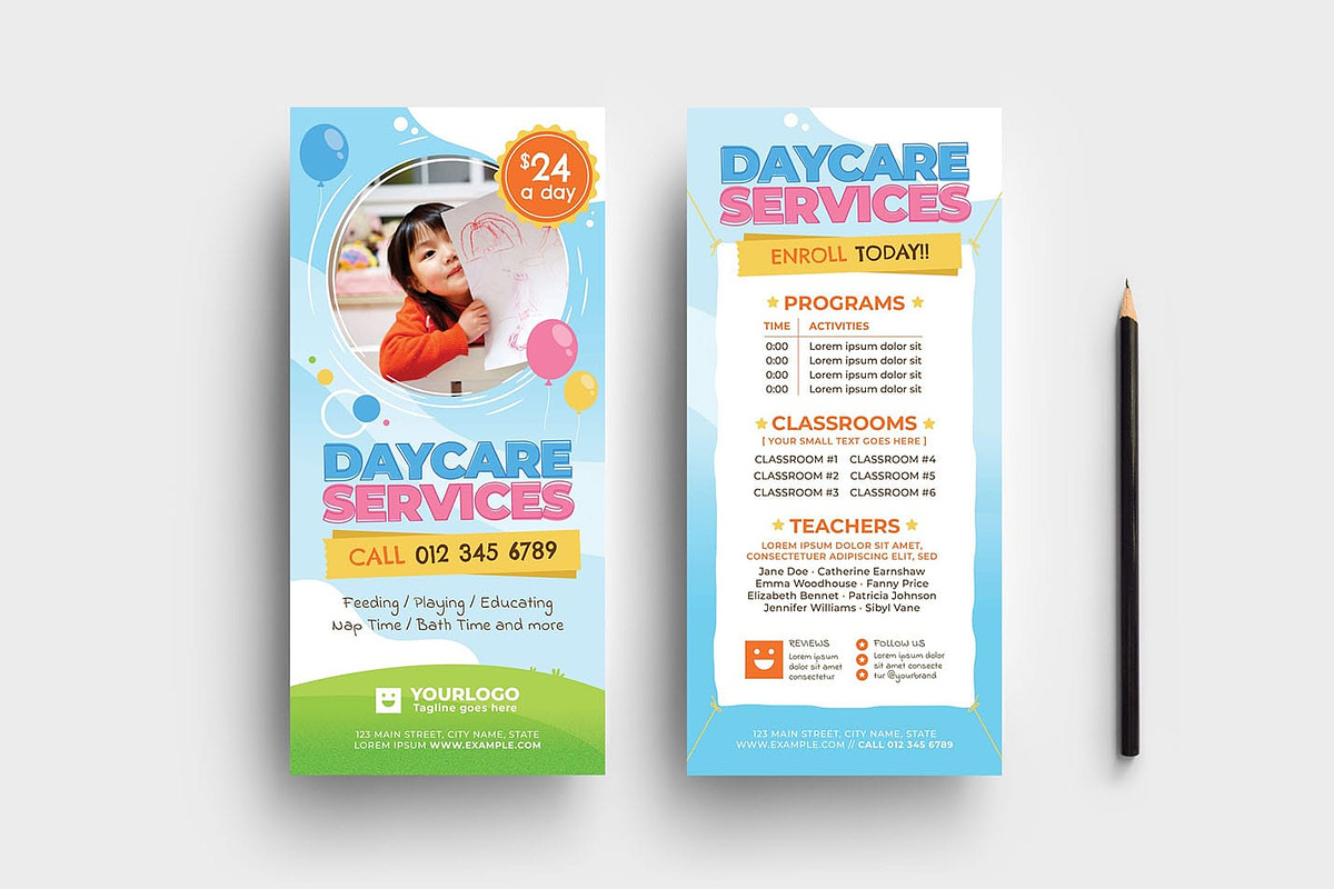 Daycare Flyer Template, a Flyer Template by BrandPacks (Photo 5 of 8)