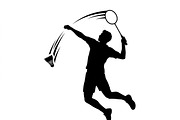 60 Badminton Player Smash Silhouette, a Person Illustration by Amazin_art (Thumbnail 10 of 26)