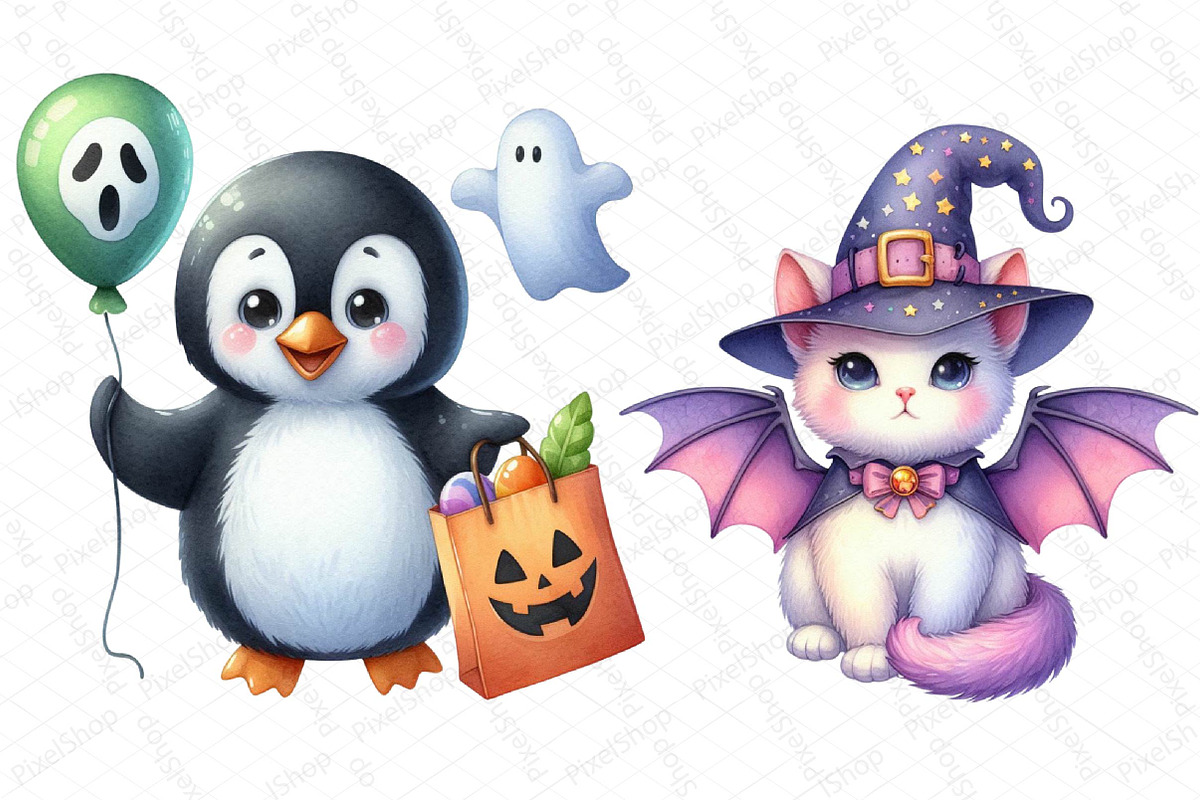 Halloween Animals Clipart, an Illustration by DreamPrint404 (Photo 4 of 5)