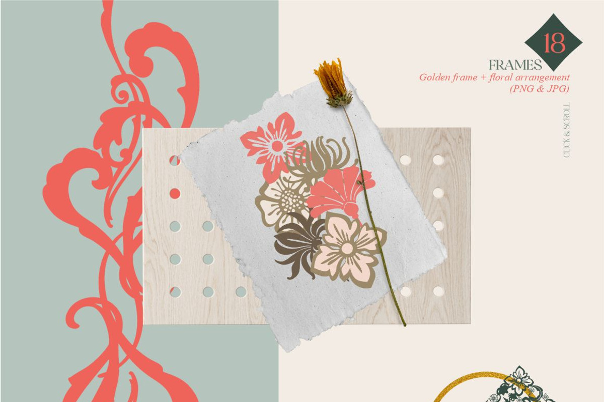 Victorian flowers & ornaments, an Object Graphic by Collection by VY (Photo 2 of 9)