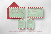 Vintage Airmail Wedding Suite, an Invitation Template by BlueRobinDesignShop (Thumbnail 5 of 6)