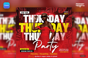 Editable Night Club Flyer, a Templates & Theme by iDoodle Studio