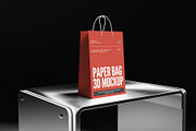 Paper Bag 3D Mockup, a Packaging Mockup by graphicook (Thumbnail 2 of 4)