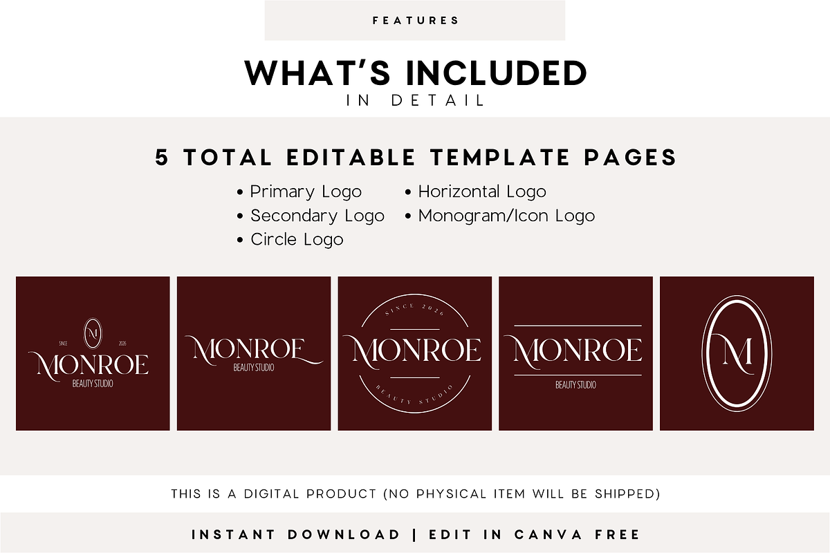Luxury Beauty Logo Kit | Canva, a Branding & Logo Template by BrandhavenStudio (Photo 6 of 10)
