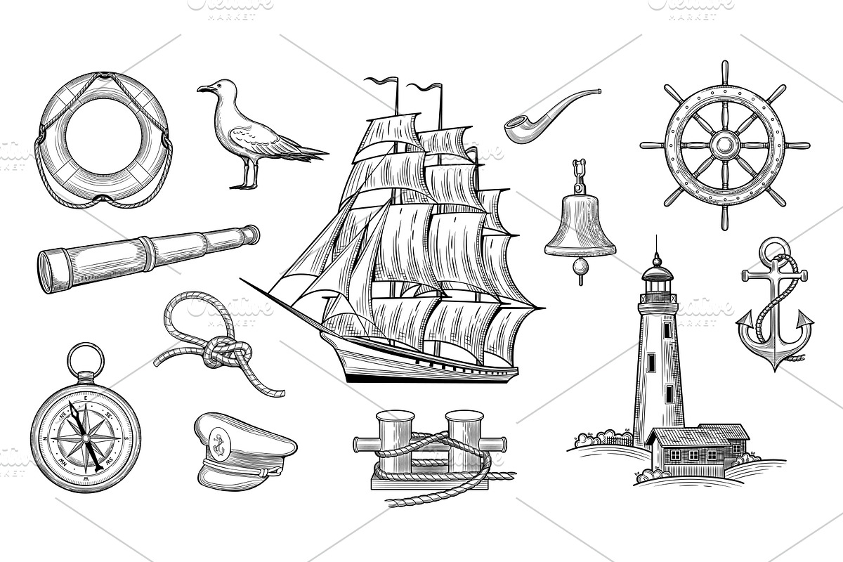 Set sea adventures., an Illustration by VitalinaGofman (Photo 2 of 6)