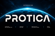 Protica - Futuristic Tech Logo Font, a Sans Serif Font by Font Liner (Thumbnail 1 of 10)