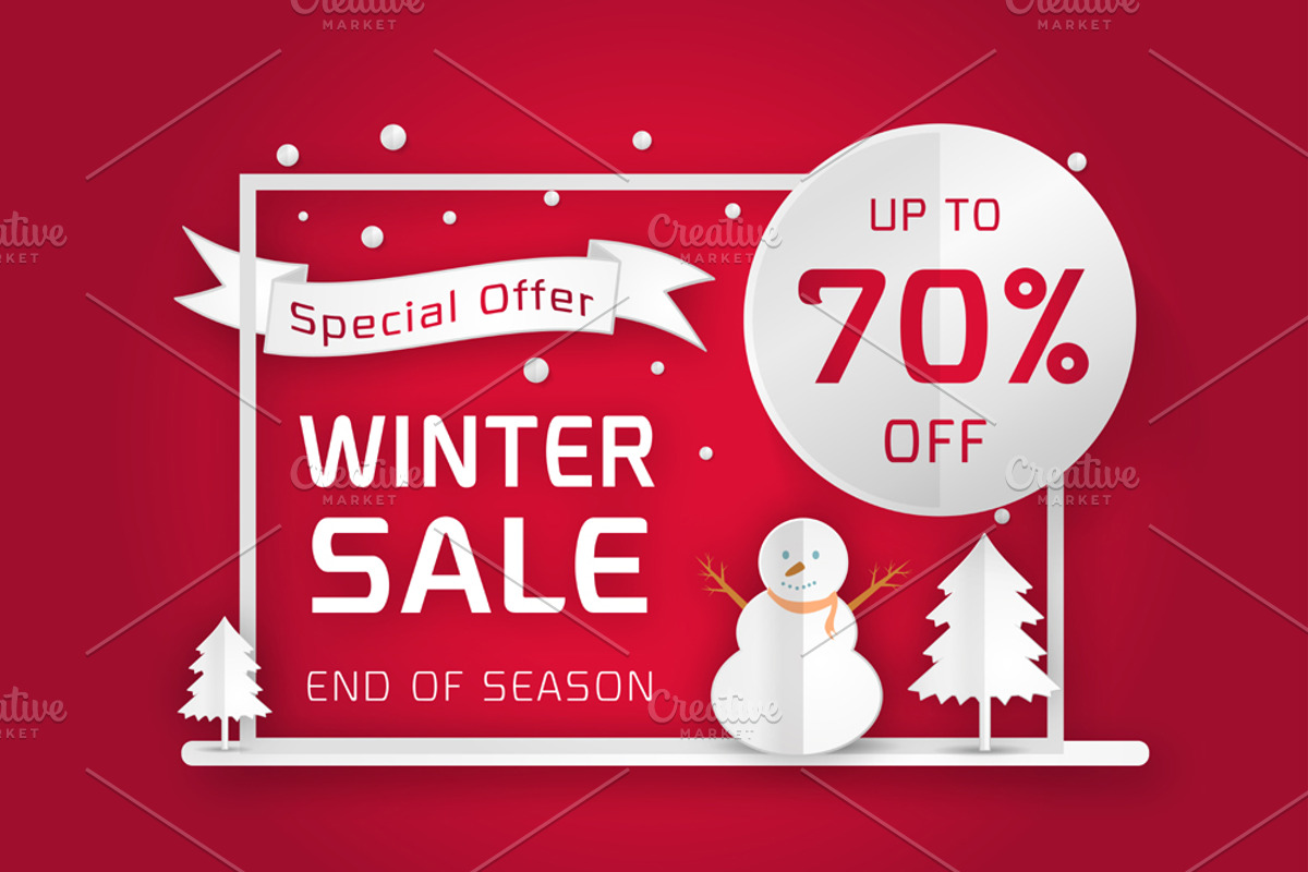 vector winter sale poster template, a Brochure Template by essense (Photo 2 of 2)