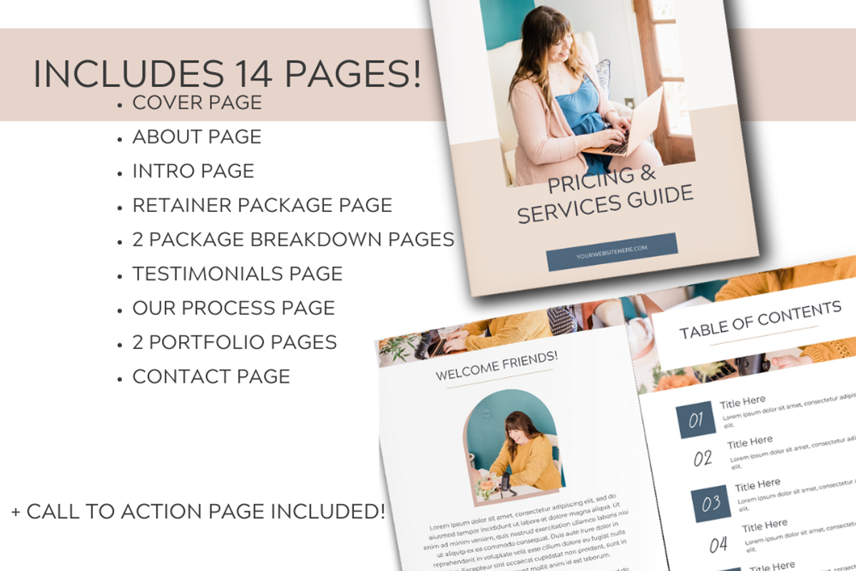 Maddie Piper Pricing& Services Guide, a Templates & Theme by Lady Boss Studio (Photo 2 of 9)