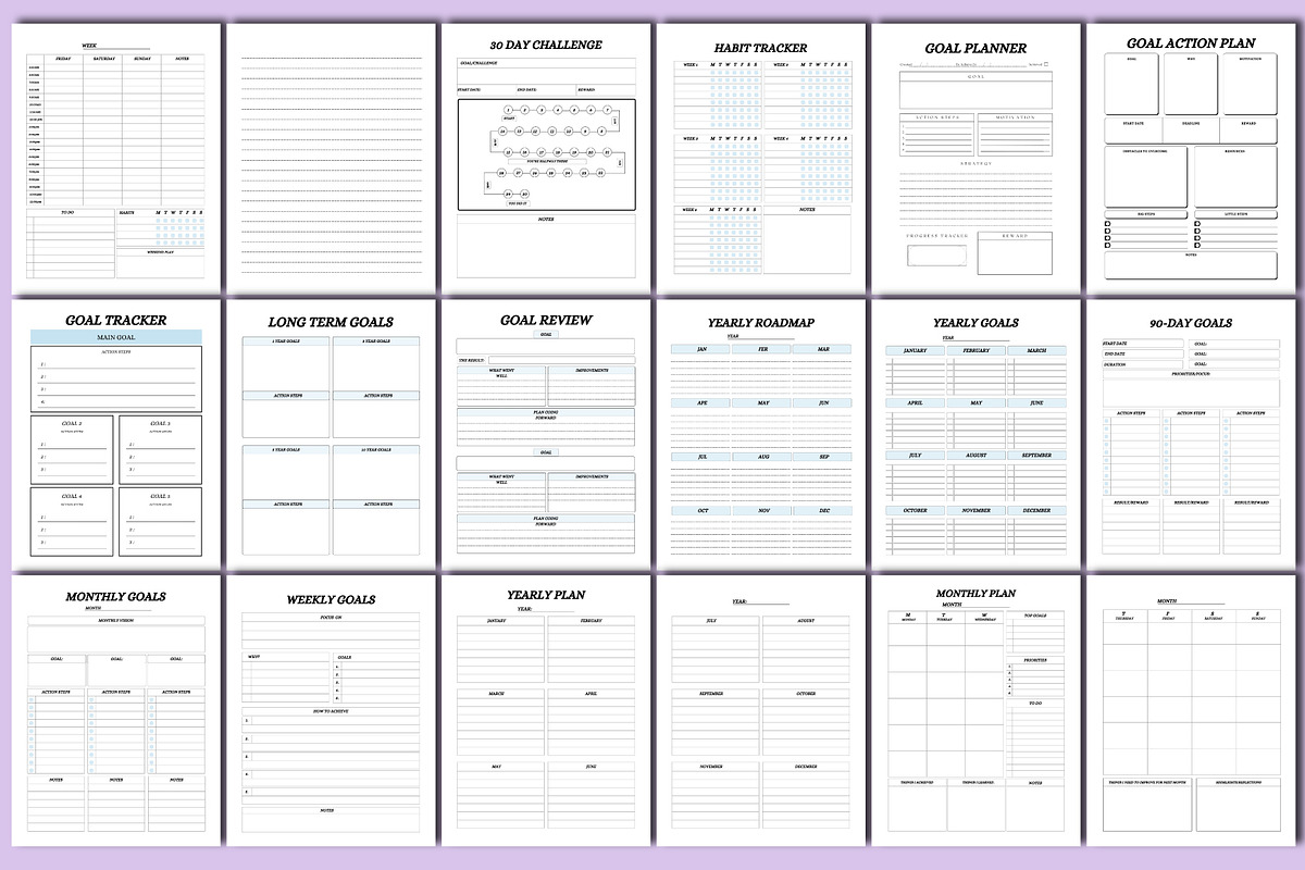 2025 Ultimate Goal planner, a Stationery Template by Designmela01 (Photo 3 of 4)
