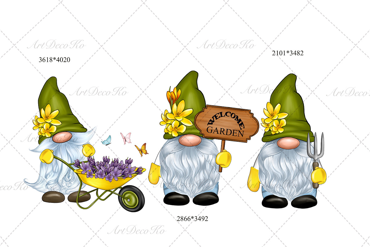 Garden gnome, PNG gnome, an Illustration by DekoArt (Photo 2 of 3)