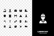 Labor Day Worker Solid Icons, a Solid Icon by Unique Design Team (Thumbnail 3 of 3)