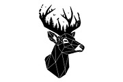 Deer Antler Silhouette Bundle, an Object Illustration by yasushie (Thumbnail 3 of 31)