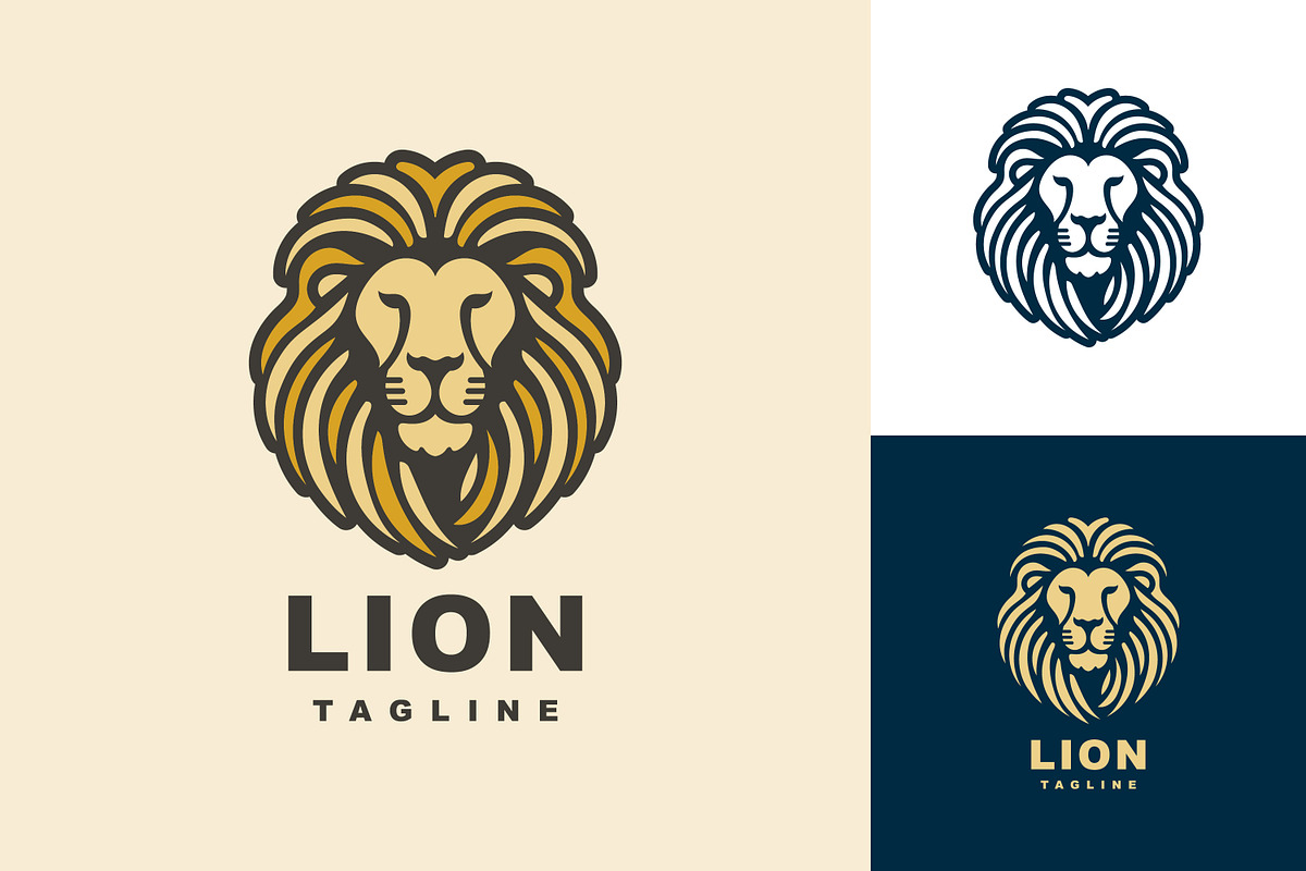 Lion Head Logo Design, a Branding & Logo Template by Saba Vector