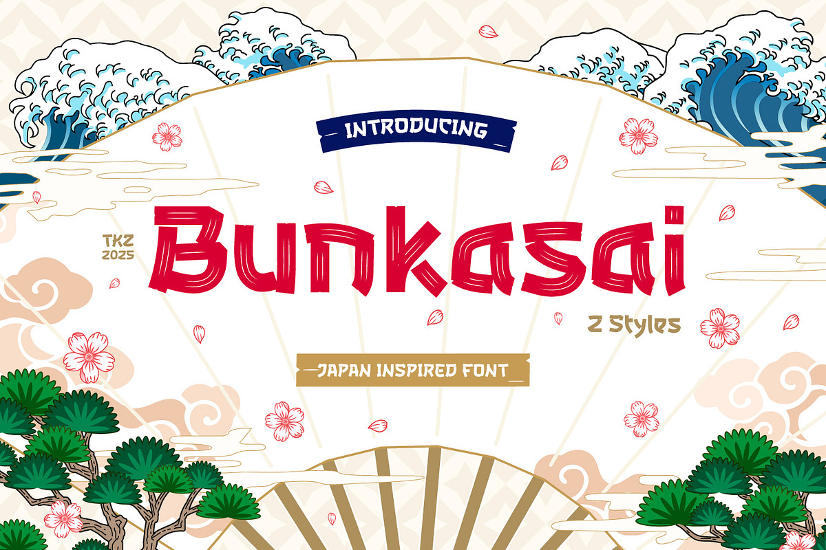 Bunkasai - Japan Inspired Font, a Sans Serif Font by tkzgraphic (Photo 1 of 11)