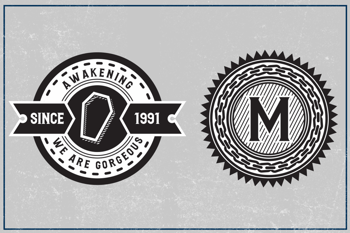 5 Circle Badges + Bonus Font preview 3