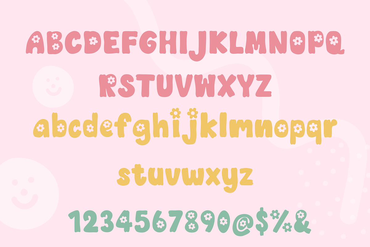 Flowers bundle font, a Script Font by JJuta (Photo 10 of 13)